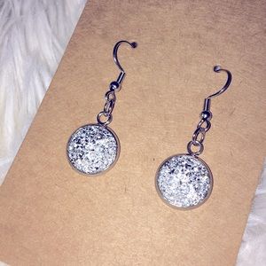 Faux druzy quartz earrings NEW!!!